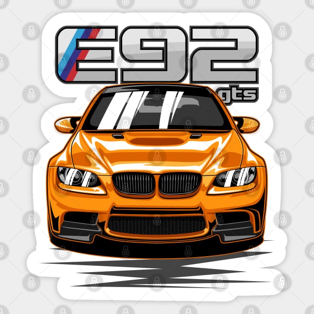 BMW M3 E92 GTS Sticker by idrdesign